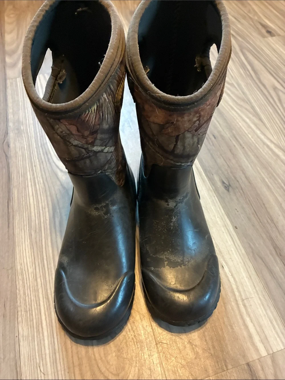Bogs Kids Brown and Black Camo Waterproof Rain & Snow Boots
